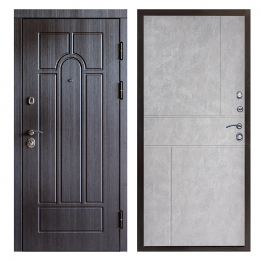 Входная дверь Termo-door Модена Венге - Горизонт Бетон светлый