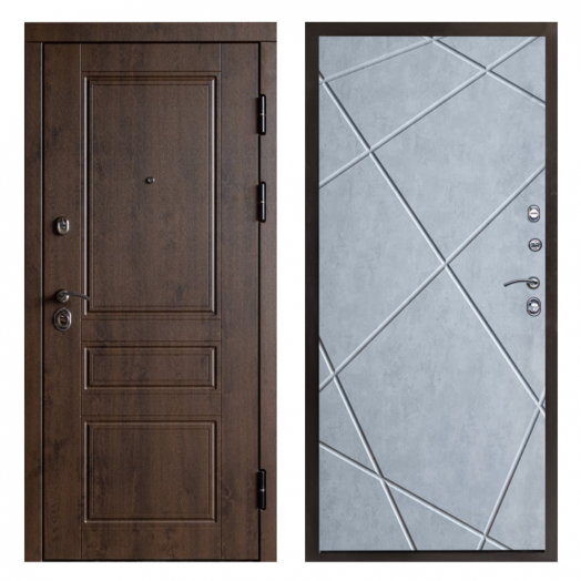 Входная дверь Termo-door Орегон Дуб - Лучи Бетон светлый