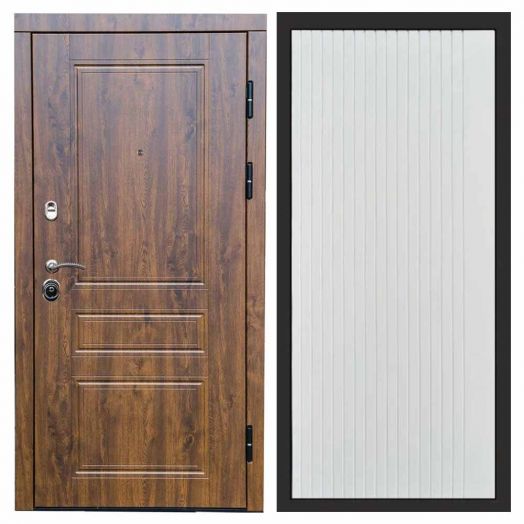 Входная дверь Termo-door Орегон Дуб - FLAT Белый софт