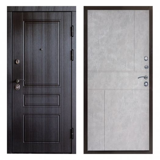 Входная дверь Termo-door Орегон Венге - Горизонт Бетон светлый