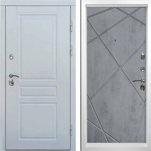 Входная дверь Termo-door Орегон WHITE - Лучи Бетон темный