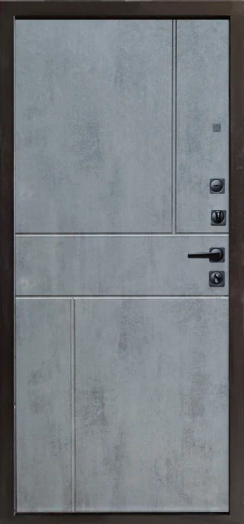 Входная дверь Termo-door Орегон Графит - Горизонт Бетон темный