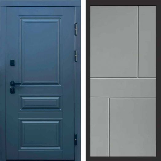 Входная дверь Termo-door Орегон Графит - Горизонт Грей софт