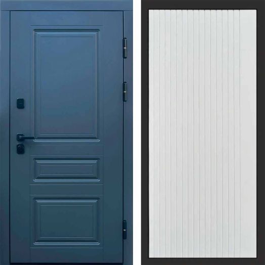 Входная дверь Termo-door Орегон Графит - FLAT Белый софт