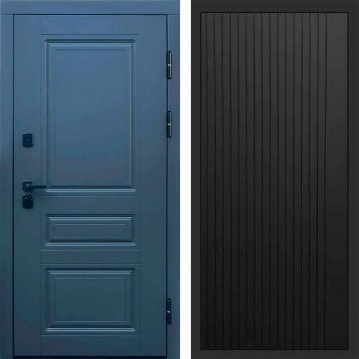 Входная дверь Termo-door Орегон Графит - FLAT Черный кварц