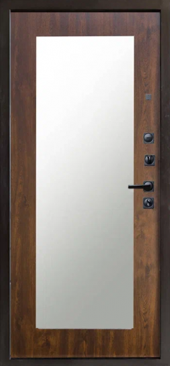 Входная дверь Termo-door Орегон Графит - Зеркало триумф Дуб