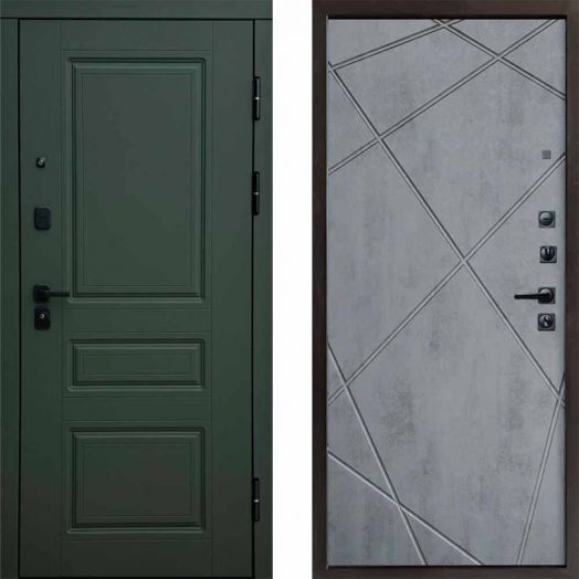 Входная дверь Termo-door Орегон Грин - Лучи Бетон темный