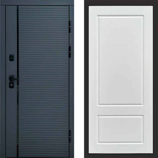 Входная дверь Termo-door Графит line - Марсель Белый софт