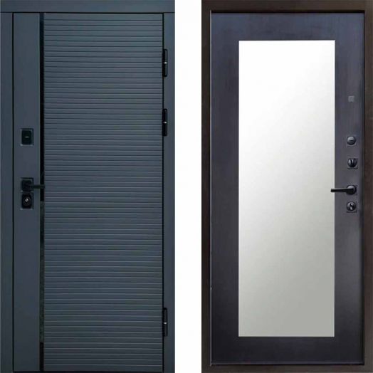 Входная дверь Termo-door Графит line - Зеркало триумф Венге