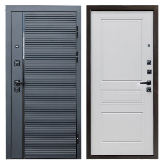 Входная дверь Termo-door Black Line - Классик Белый софт