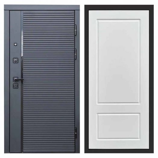 Входная дверь Termo-door Black Line - Марсель Белый софт