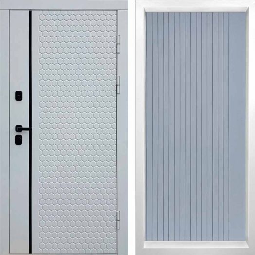 Входная дверь Termo-door Simple White - FLAT Грей софт