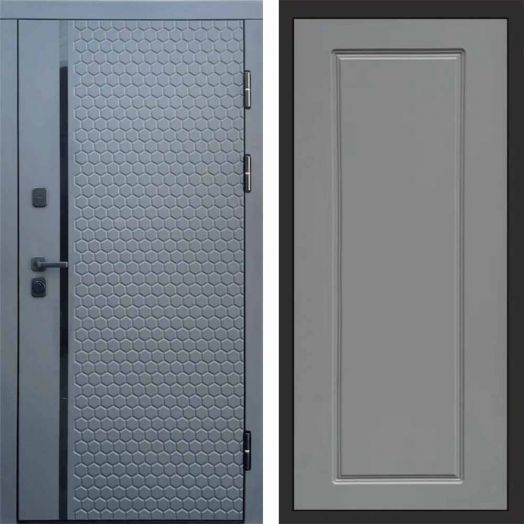 Входная дверь Termo-door Simple Графит - Гранд Грей софт