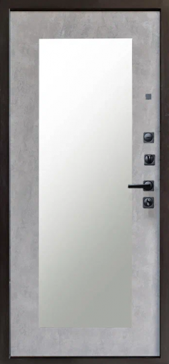 Входная дверь Termo-door Сфера - Зеркало триумф Бетон светлый