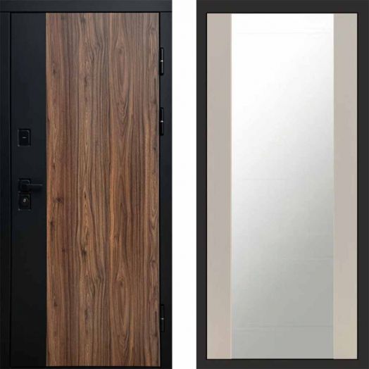 Входная дверь Termo-door Флэш - Зеркало Слоновая кость