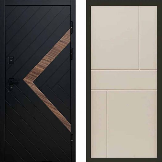 Входная дверь Termo-door Плэй - Горизонт Слоновая кость