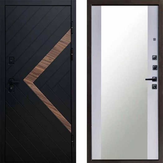 Входная дверь Termo-door Плэй - Зеркало Белый софт