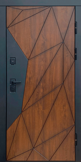 Входная дверь Termo-door Геометрия - Лучи Бетон светлый