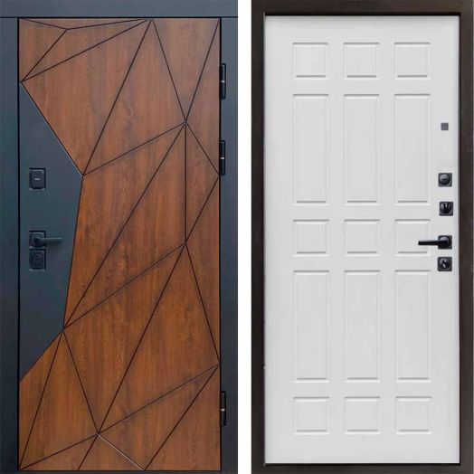 Входная дверь Termo-door Геометрия - Спарта Белое дерево