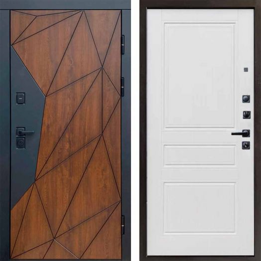 Входная дверь Termo-door Геометрия - Классик Белое дерево