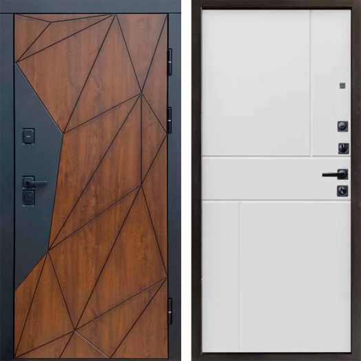 Входная дверь Termo-door Геометрия - Горизонт Белый