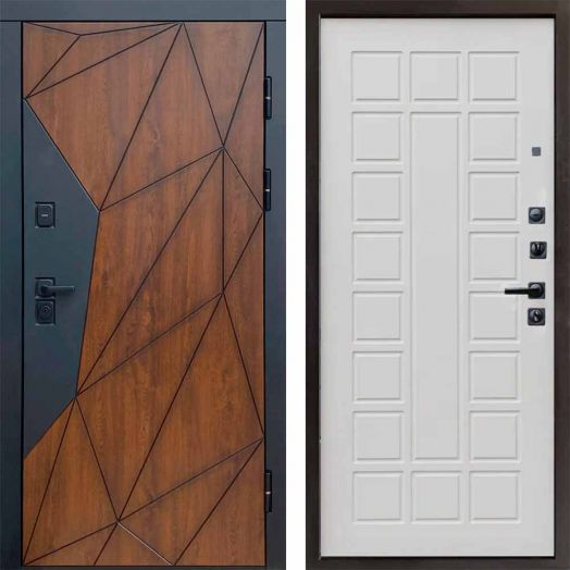 Входная дверь Termo-door Геометрия - Престиж Бежевый матовый