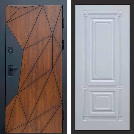 Входная дверь Termo-door Геометрия - Мадрид Белый софт