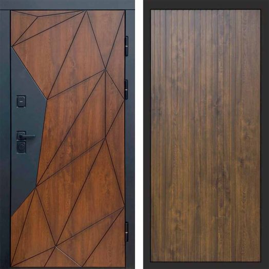 Входная дверь Termo-door Геометрия - FLAT Дуб