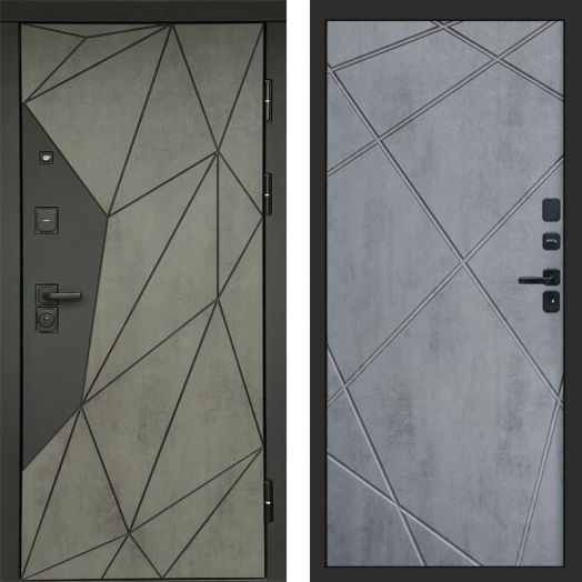 Входная дверь Termo-door Геометрия Бетон - Лучи Бетон темный