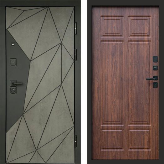 Входная дверь Termo-door Геометрия Бетон - Премиум Орех