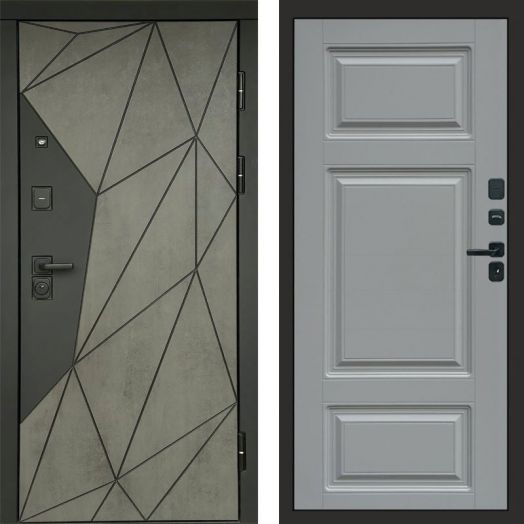 Входная дверь Termo-door Геометрия Бетон - Лион Грей софт
