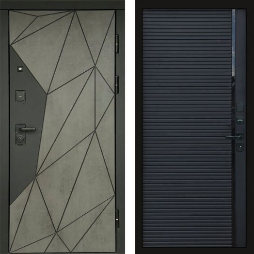 Входная дверь Termo-door Геометрия Бетон - Porte Black