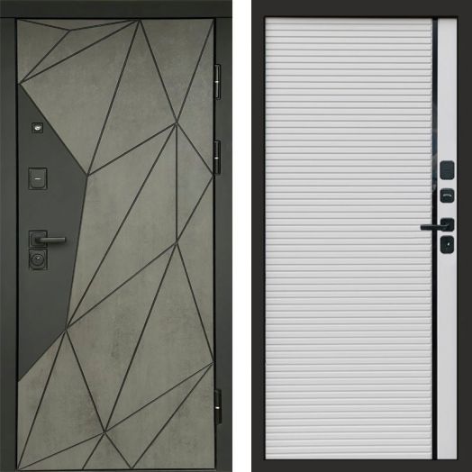 Входная дверь Termo-door Геометрия Бетон - Porte White