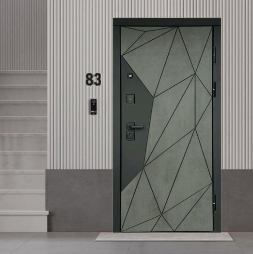Входная дверь Termo-door Геометрия Бетон - Нео Графит