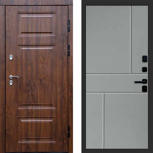 Входная дверь Termo-door Премиум Дуб - Горизонт Грей софт