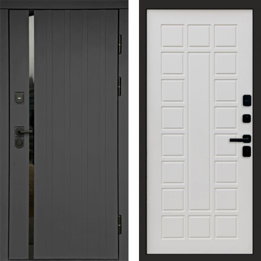 Входная дверь Termo-door Роял Графит - Престиж Бежевый матовый