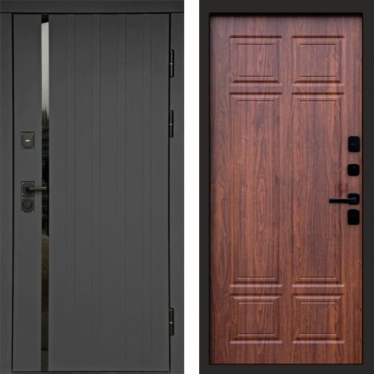 Входная дверь Termo-door Роял Графит - Орех премиум