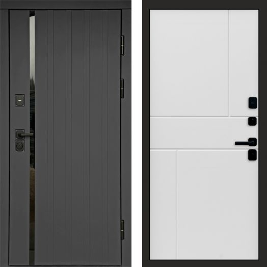 Входная дверь Termo-door Роял Графит - Горизонт Белый