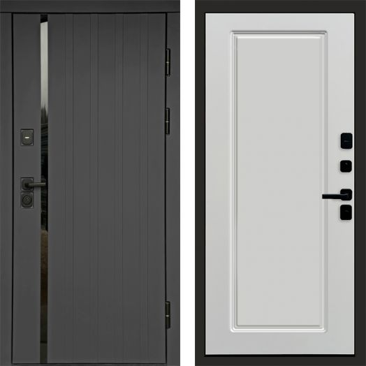 Входная дверь Termo-door Роял Графит - Гранд Белый софт