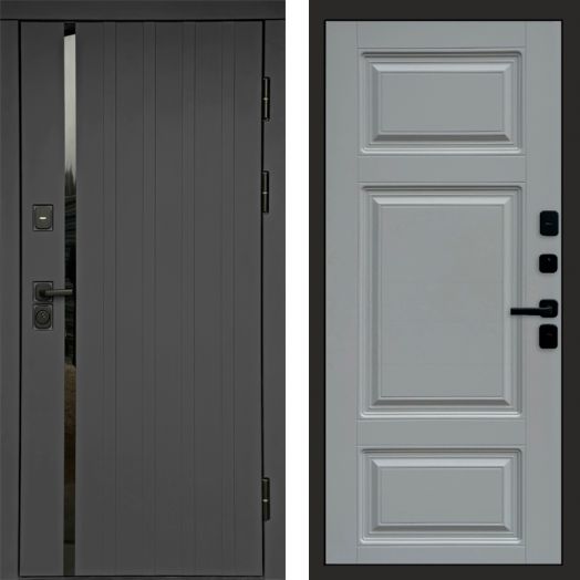 Входная дверь Termo-door Роял Графит - Лион Грей софт