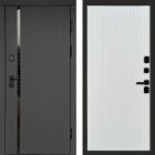 Входная дверь Termo-door Роял Графит - FLAT Белый софт