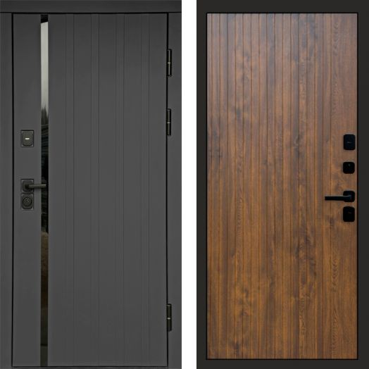 Входная дверь Termo-door Роял Графит - FLAT Дуб
