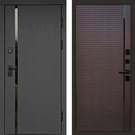 Входная дверь Termo-door Роял Графит - Porte Шоколад