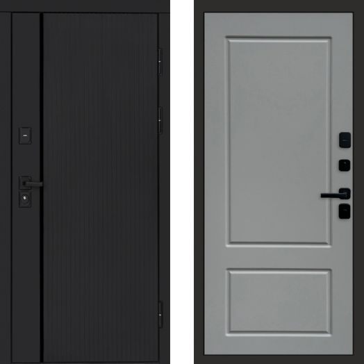 Входная дверь Termo-door Урбан Black - Марсель Грей софт
