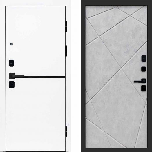 Входная дверь Termo-door Тренд WHITE - Лучи Бетон светлый