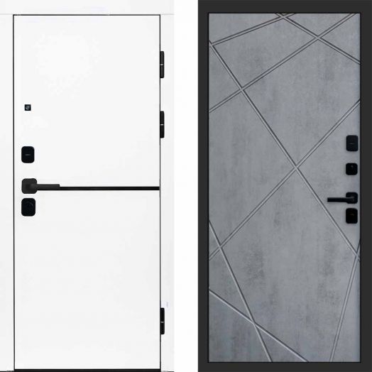 Входная дверь Termo-door Тренд WHITE - Лучи Бетон темный