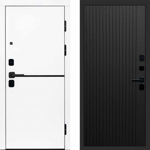 Входная дверь Termo-door Тренд WHITE - FLAT Черный кварц