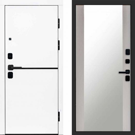 Входная дверь Termo-door Тренд WHITE - Зеркало Лиственница