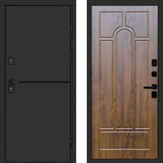 Входная дверь Termo-door Тренд Black - Арка Дуб