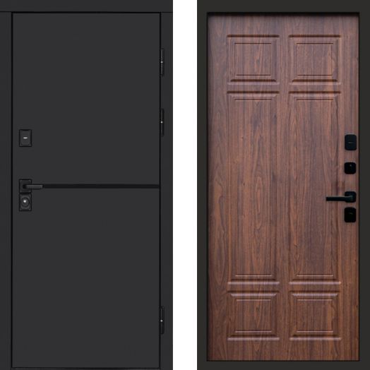 Входная дверь Termo-door Тренд Black - Орех премиум